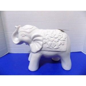 New Ceramic Lucky Elephant Piggy Bank Figurine Sculpture Home Decor Gift